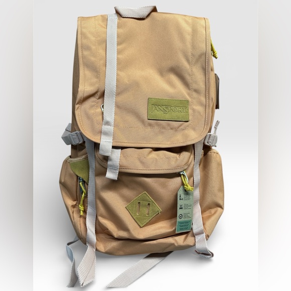 Jansport Peach and Olive Backpack - Picture 6 of 7